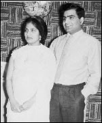 Ehsan-ul-Haq and  his wife