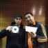 Manni & Dipps with a copy of Manni's album "My Time" and some cold rice pudding!