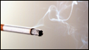 a burning cigarette