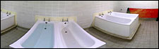 The away dressing room at the County Ground....