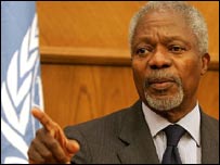 O secretário-geral da ONU, Kofi Annan