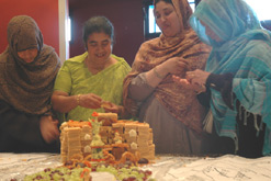 The Coriander Club put the finishing touches to their version of Buckingham Palace.