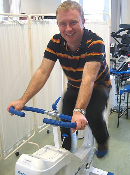 Adam on a Exercise Bike Adam on a Exercise Bike