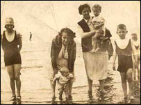 Paddling at Moreton