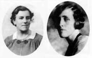 Y Chwiorydd Gwendoline a Margaret Davies