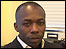 Face of composed black man