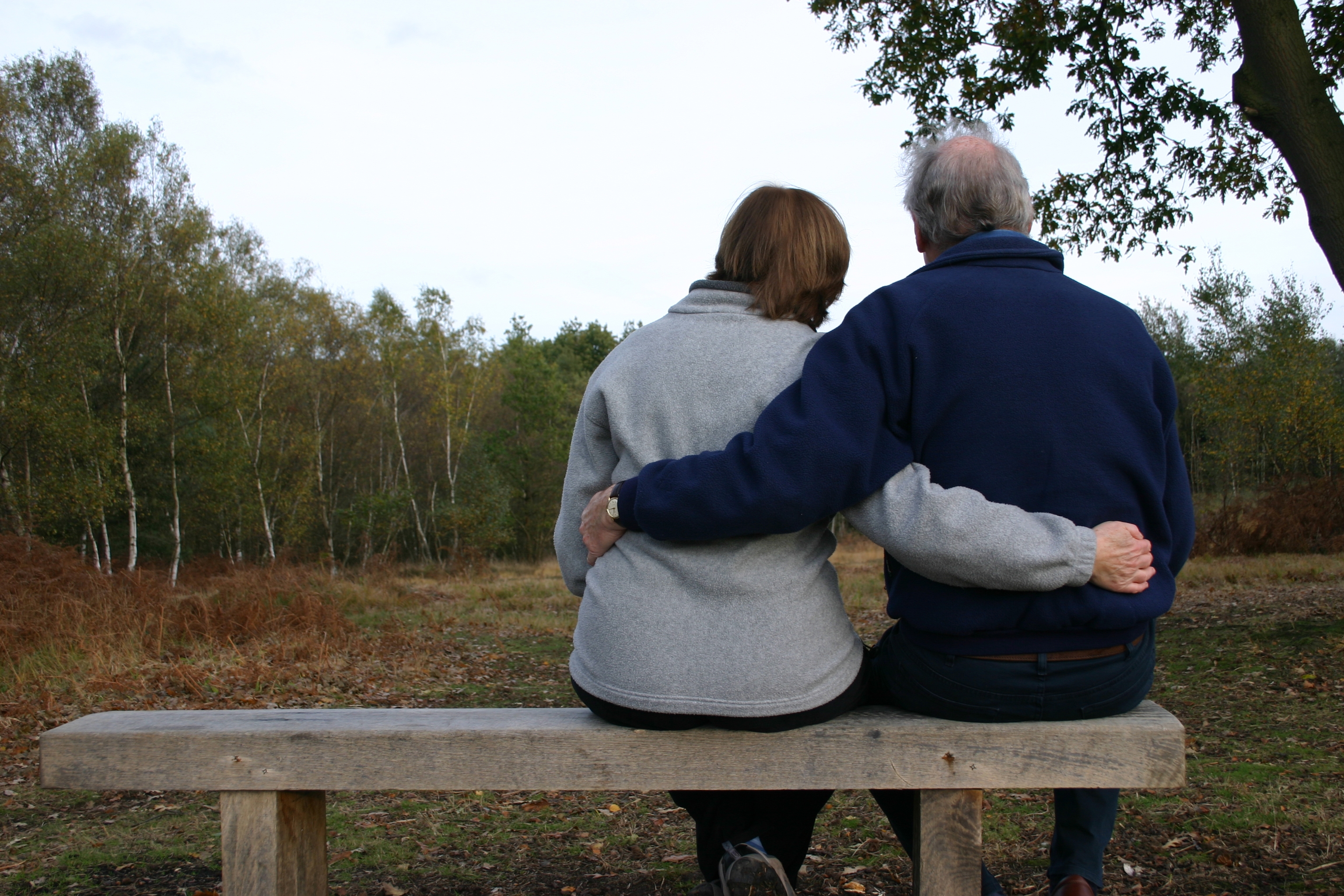 couple sitting on bench