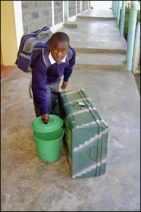 schoolboy with case