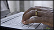 Woman using a laptop