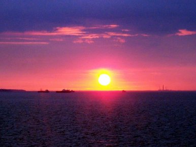 Sunset at sea