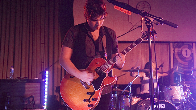 Matthew shows off his guitar skills.