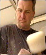 Stonemason at work