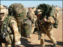Troops on the move