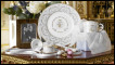 Jogo de porcelana comemorativo do casamento real (foto:  The Royal Collection (c) 2010, Her Majesty Queen Elizabeth II )