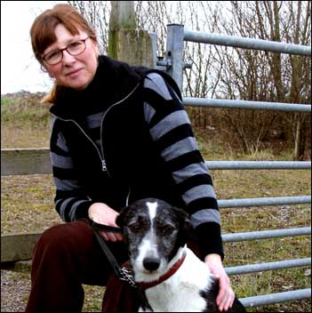 Woman and dog 470