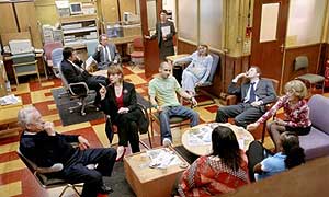 The cast of The Smoking Room