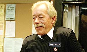 Leslie Schofield plays Len in The Smoking Room
