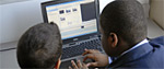 Students working