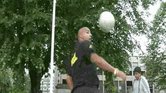 Football freestyling...