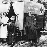 Image of the Scottish Women's Hospital ambulance drivers, 1915