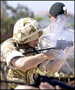 Soldiers in action