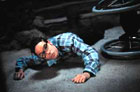 David Cross as wheelchair bound Dwight