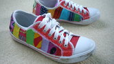 Stripey trainers...