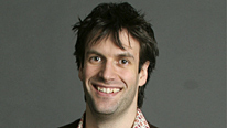 Marcus Brigstocke writer and performer in Giles Wemmbley Hogg Goes Off