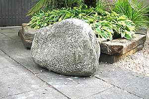 The meeting place stone in  the North Down Heritage Centre