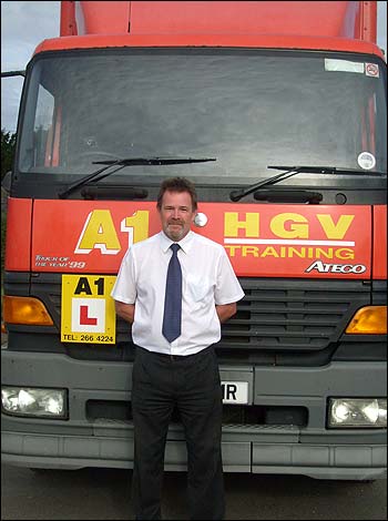 01 - BBC Leicester's Rupal Rajani in a HGV Training truck