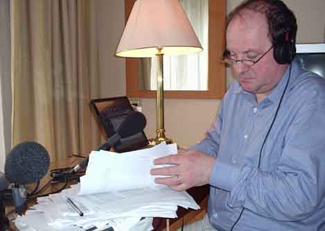 James Naughtie on the air in Abuja