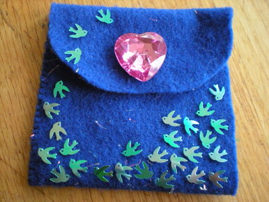 Bluebirds purse