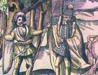 Image of an Irish chieftain and a kerne
