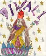 Diwali cards by pupils at Kingsley School
