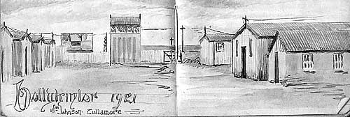 Sketch of Ballykinlar Camp from Henry Dixon's autograph  - Courtesy of Kilmainham Gaol Archives