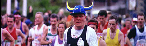 running a marathon