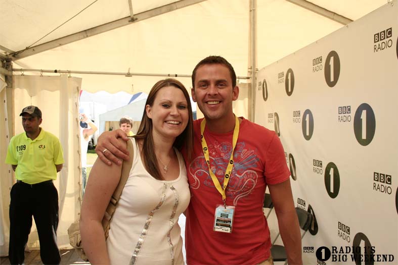 Scott Mills in the signing tent