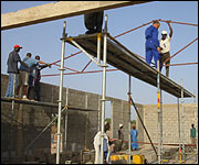 Working on the roof