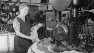 Woman in spinning mill
