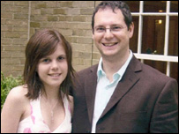 Sarah and her dad. 