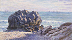 Storr's Rock, Lady's Cove, Evening by Alfred Sisley, 1897. © Amgueddfa Cymru - National Museum Wales