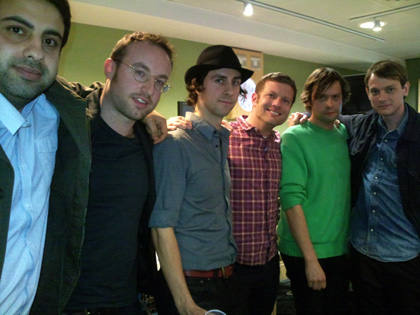 Dermot with Geordie indie stars Maximo Park