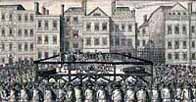 Drawing of the execution of the rebel lords in 1746