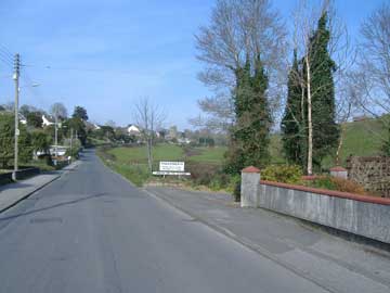 The road to Tywardreath with the valley showing where the creek would once have been