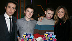 With Nick Grimshaw and Fearne Cotton