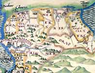 Image of Thomas Raven's map of the land belonging to the 12 City of London Companies