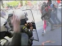 Protestos em Atenas