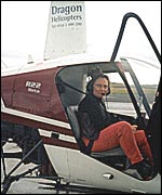Maria-Barbara at the controls