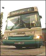 Front of a bus
