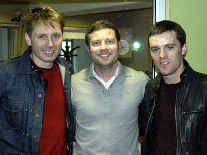 Dermot with Alex and Nick of Franz Ferdinand.